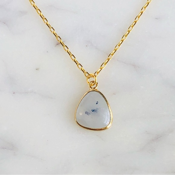 Moonstone Gold Necklace - Picture 4 of 6